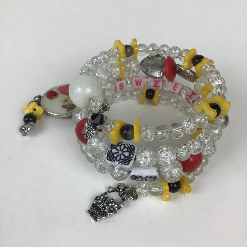 Dopamine Charm Bracelets Wrap Beaded Kawaii Pop Art Lolita Retro Kandy Jewelry - Picture 9 of 10